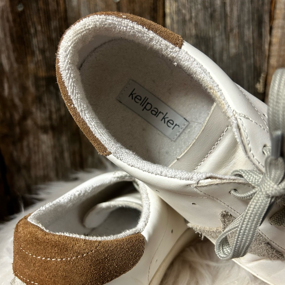 KELLPARKER Women's White and Gray Sneakers - Picture 6 of 7